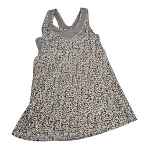 Lululemon Grey Floral Racerback Tank Top
